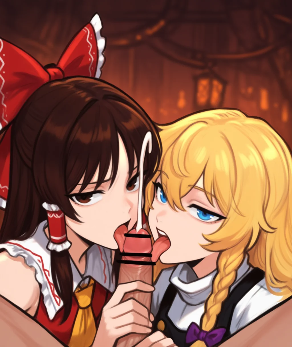 Kirisame Marisa, Hakurei Reimu — NSFW Gallery